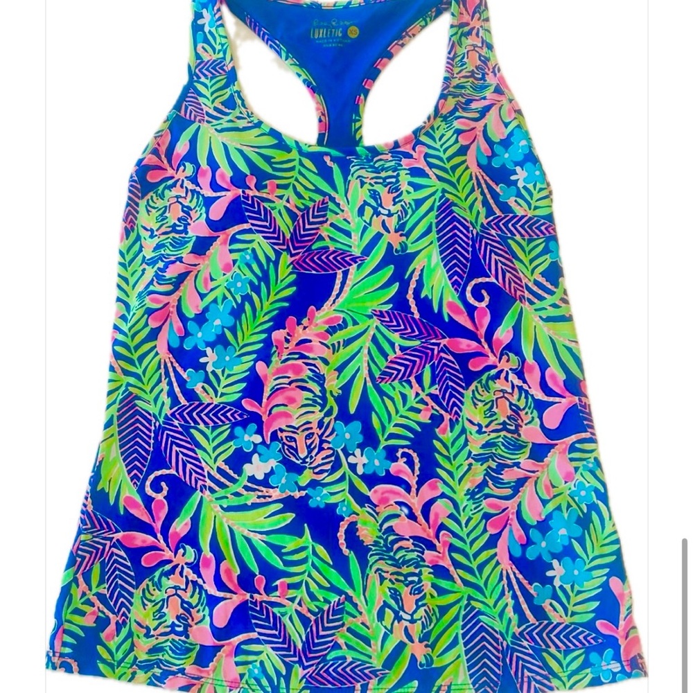 Like New Lilly Pulitzer Luxletic Mina SPF bra tank in “How you like me Prowl” XS
